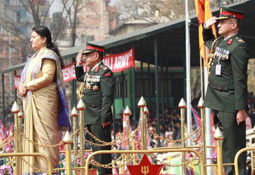 विश्व शान्ति स्थापनामा सेनाको योगदानको उच्च कदर गर्न चाहन्छु : राष्ट्रपति भण्डारी